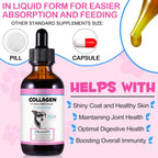 Frovetani Liquid Collagen for Dogs | Collagen for Dogs | Liquid Collagen Skin and Coat | Itching Relief for Dogs with Allergies | Skin and Fur Supplement for Dogs Bacon Flavour 2fl.oz