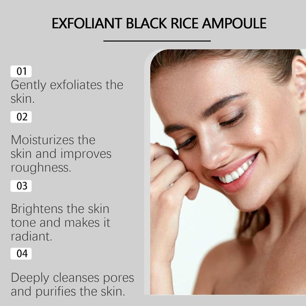 Peel Shot Glow Rice Ampoule Duo, Peel Shot Black Rice Ampoule White Rice Peeling Serum, Black and White Rice as Exfoliation, Open Pores, Gentle Exfoliation, Blackhead Remover (Both, 100 ml)