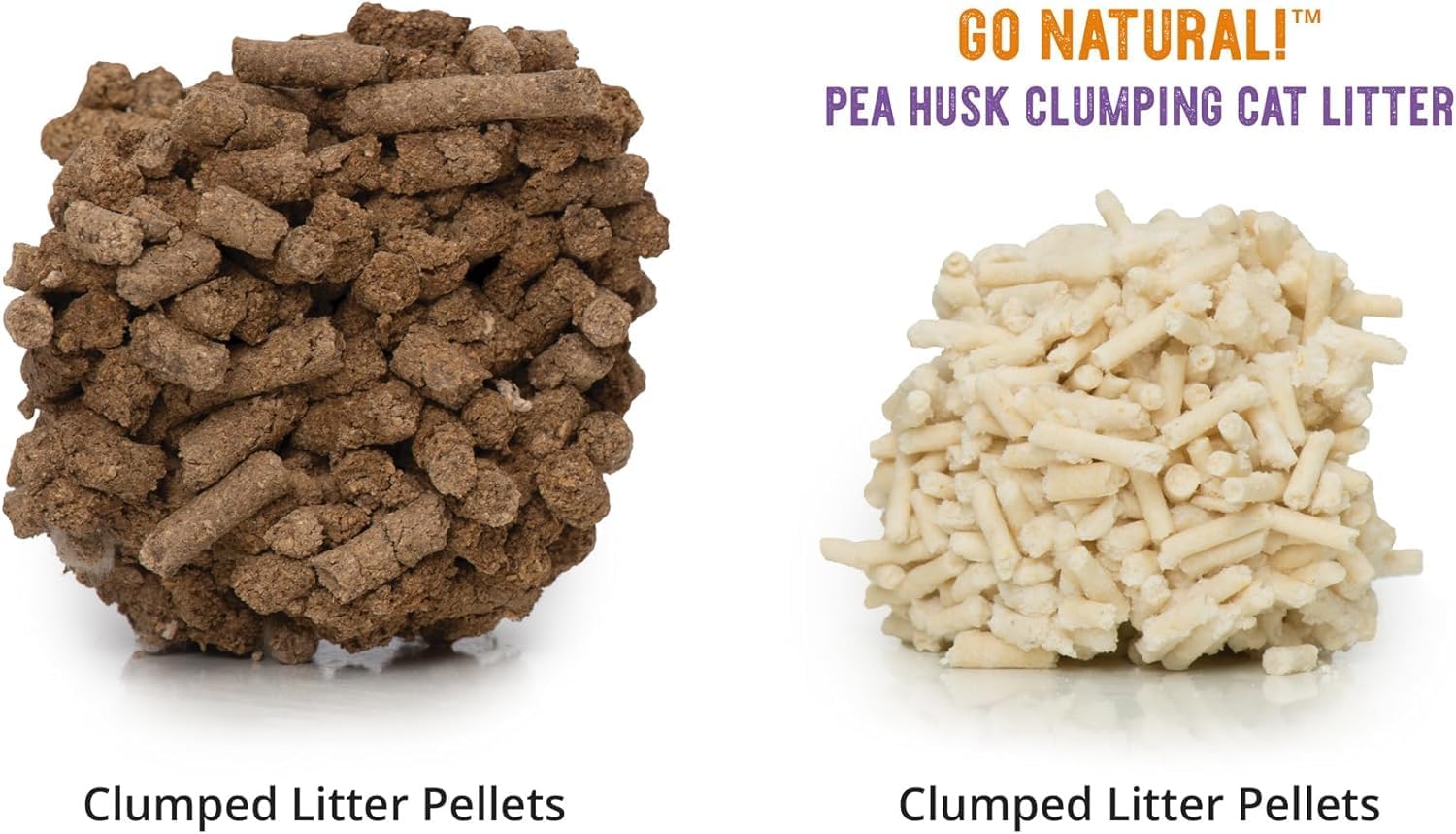 Catit Go Natural Lavender Scented Pea Husk Clumping Cat Litter, Deodorising, 99.9% Dust-Free, Fast Clumping Cat Litter, Plant-Based Litter for Cats & Kittens, 5.6kg (2 x 2.8kg)