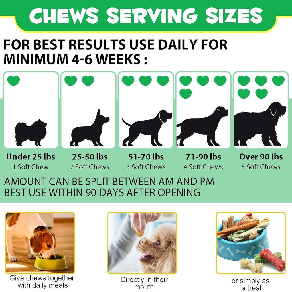 Probiotic for Dogs, Support of Dog Digestive Enzymes, Intestinal Health, Yeast Balance, Immune Supplement, Probiotic Treats, Suitable for All Ages and Breeds (120 Pieces)