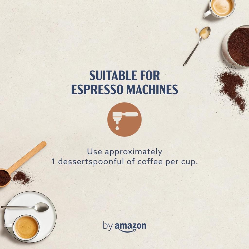 Ground Coffee Espresso Crema, Medium Roast, 250 g, Pack of 4 - Rainforest Alliance Certified