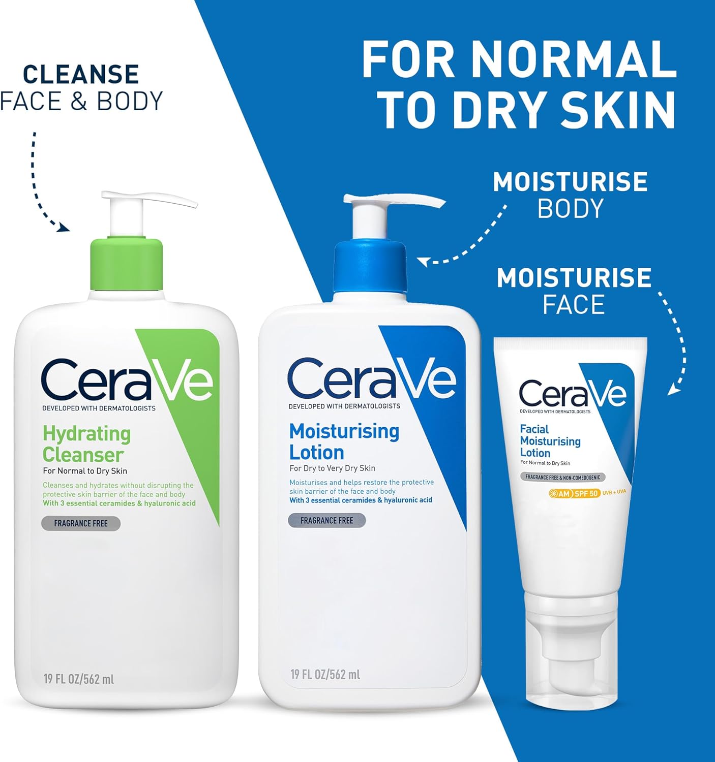 CeraVe Hydrating Cleanser with Hyaluronic Acid for Normal to Dry Skin 562ml