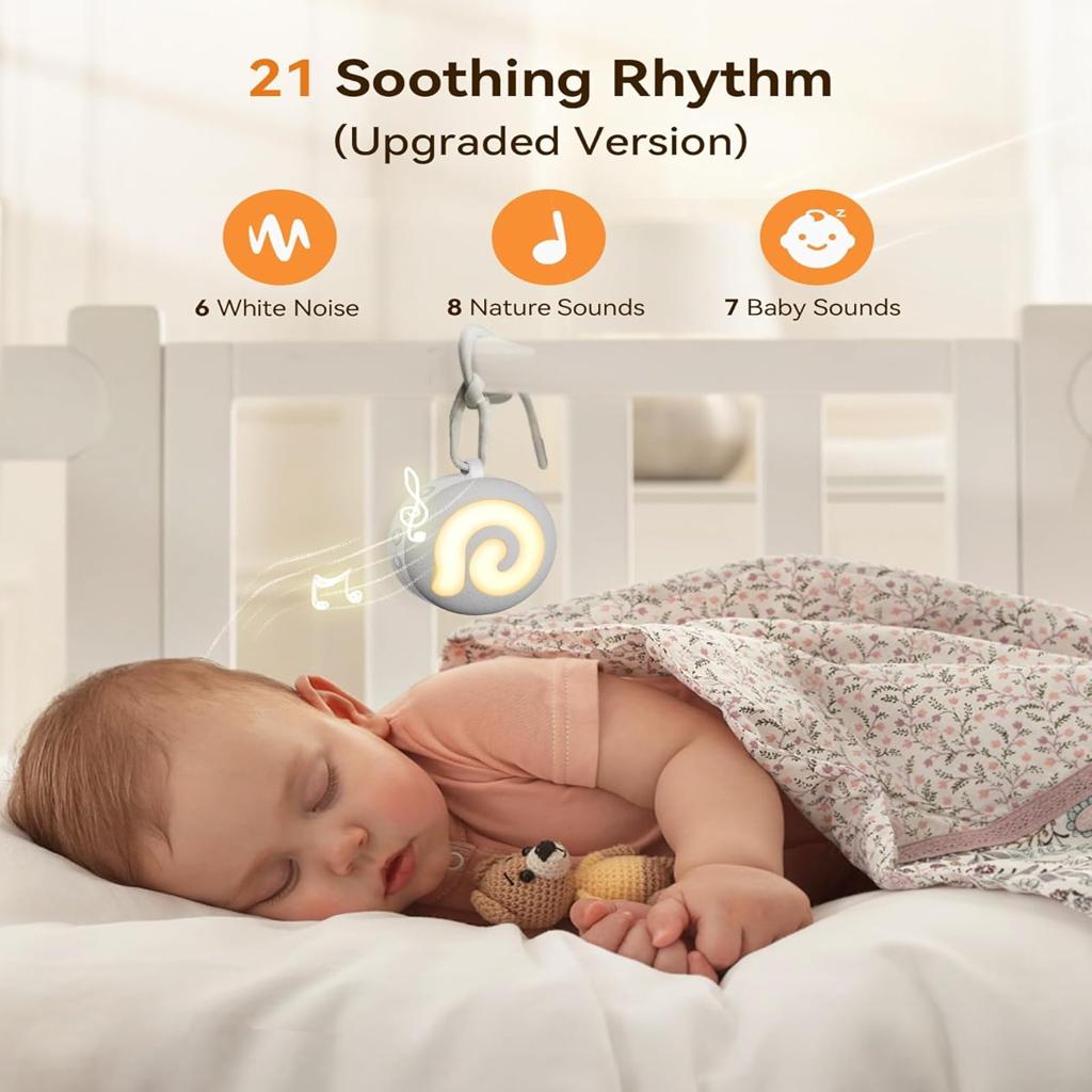 Dreamegg White Noise Machine, D11 Portable Sound Machine with Night Light for Baby Kids Adults, 11 Soothing Sounds Therapy for Sleeping Nursery Travel, USB Rechargeable Continuous or Timer Baby Gift