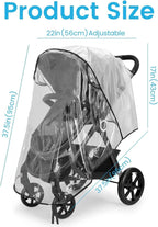 Universal Rain Cover for Pushchair Stroller, Pram Rain Cover with Window, Baby Buggy Cover Protect from Sun Dust Snow