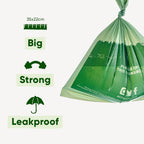 Beco Strong & Large Poop Bags - 270 Bags (18 Rolls of 15) - Unscented - Dispenser Compatible Dog Poo Bags [Energy Class A]
