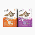 Catit Go Natural Lavender Scented Pea Husk Clumping Cat Litter, Deodorising, 99.9% Dust-Free, Fast Clumping Cat Litter, Plant-Based Litter for Cats & Kittens, 5.6kg (2 x 2.8kg)