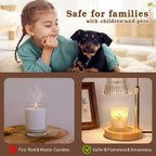 Funistree Candle Warmer Lamp with Dimmer & Timer – Gift for Women, Mum, Teacher – Thank You Birthday Presents – Pamper Graduation Gifts for Her - Candle Melter Heater with 2 Bulbs [Energy Class F]