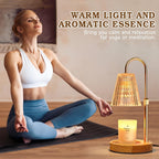 Funistree Candle Warmer Lamp with Dimmer & Timer – Gift for Women, Mum, Teacher – Thank You Birthday Presents – Pamper Graduation Gifts for Her - Candle Melter Heater with 2 Bulbs [Energy Class F]