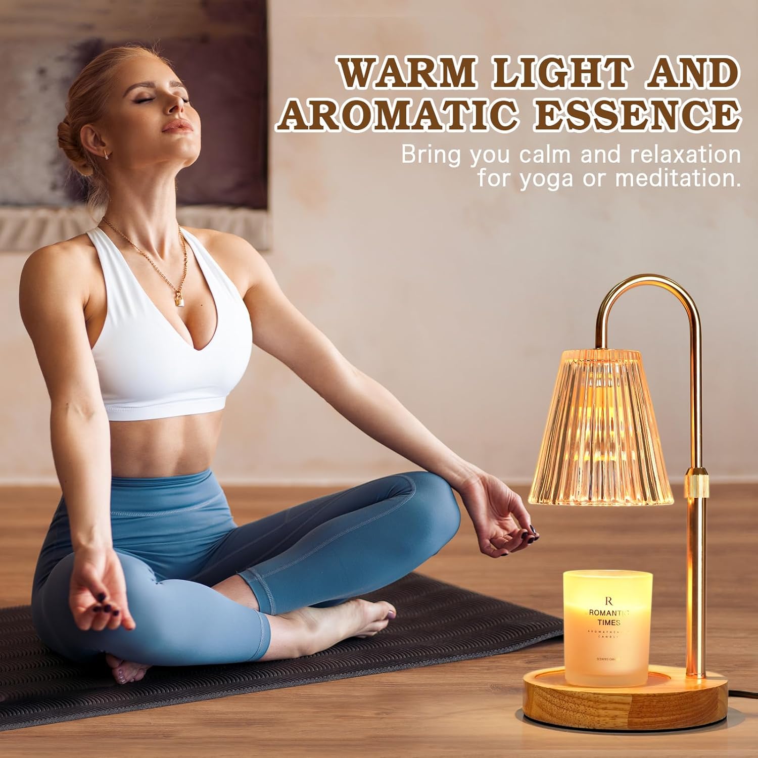 Funistree Candle Warmer Lamp with Dimmer & Timer – Gift for Women, Mum, Teacher – Thank You Birthday Presents – Pamper Graduation Gifts for Her - Candle Melter Heater with 2 Bulbs [Energy Class F]