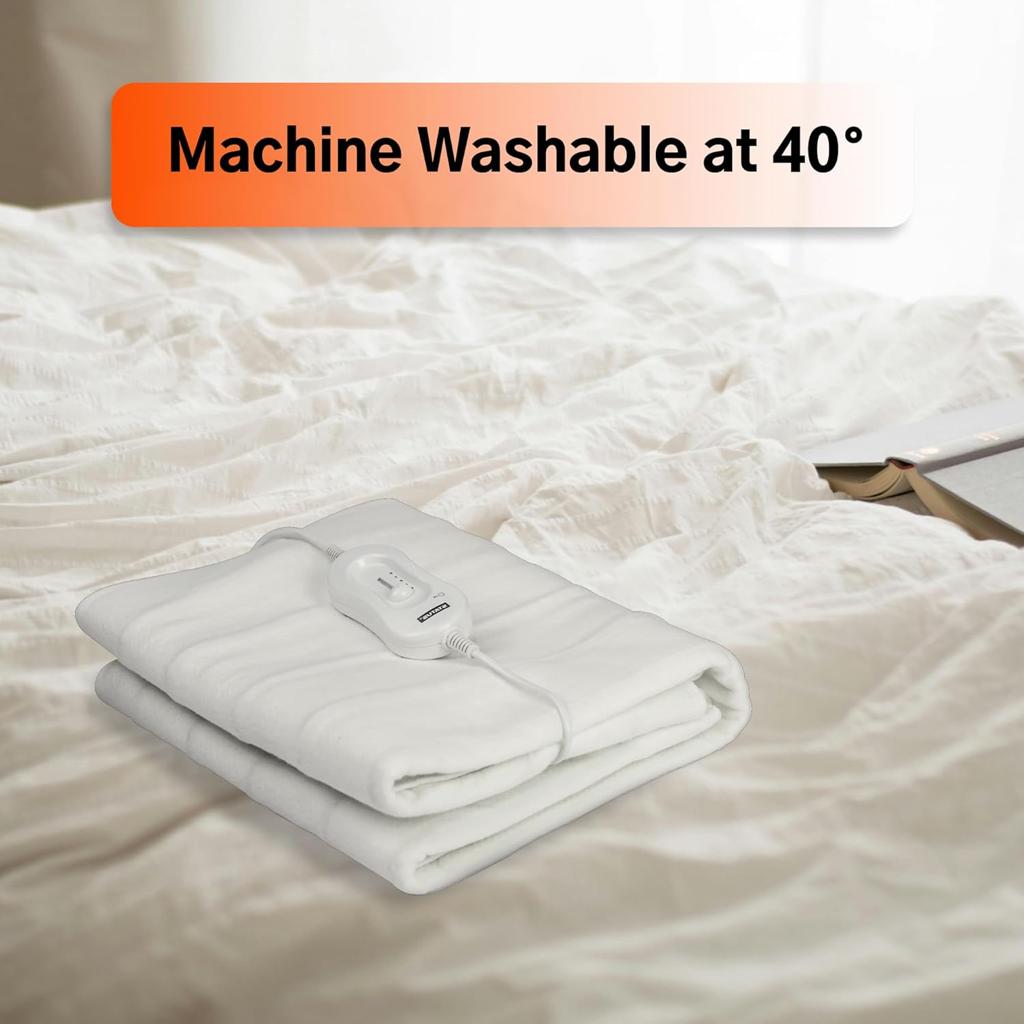 STATUS Double Electric Blanket | 70W 3 Heat Setting Electric Under Blanket | DEB1PKB