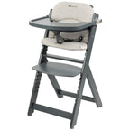 Bebeconfort Timba Evolutive Wooden High Chair, 6 Months-99 Years, Up to 110 kg, Baby High Chair, Removable Tray, Adjustable Seat & Footrest, 3-point Safety Harness, Fits Timba Baby, Natural Wood