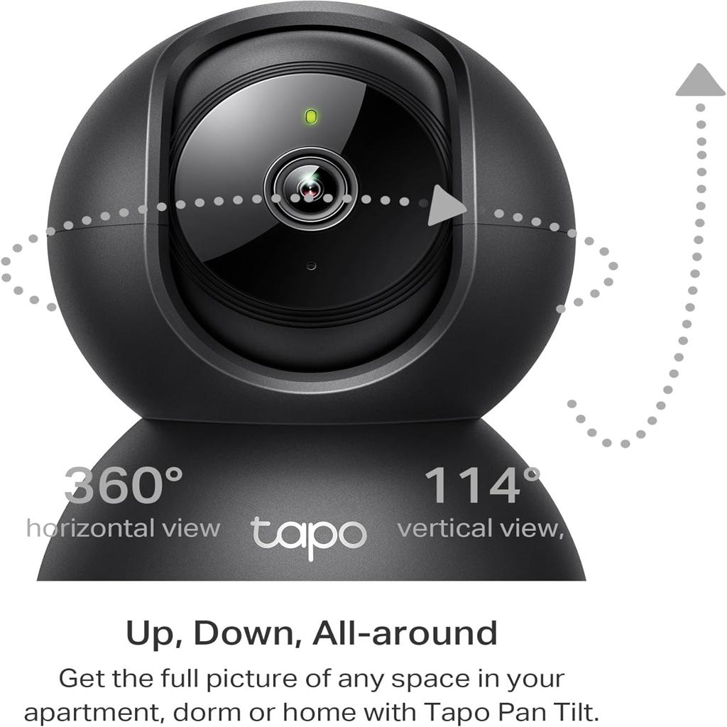 Tapo C211 2K 3MP Pan/Tilt Indoor Camera House Security Camera, WiFi Camera, No Monthly Fee, AI Detection, Dog Camera, Baby Camera Monitor, CCTV, 360° View, Night Vision, Works with Alexa & Google