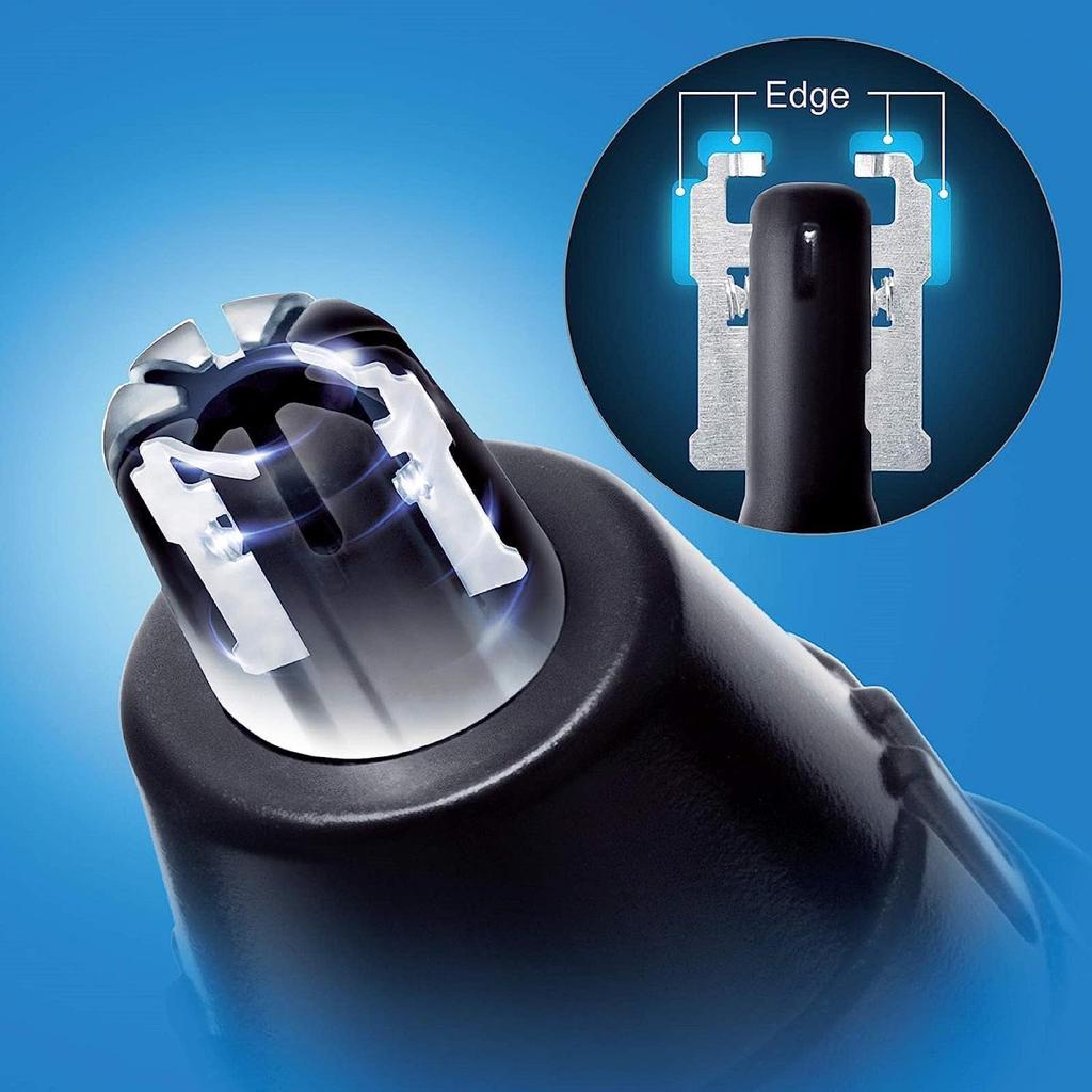 Panasonic ER-GN30 Wet & Dry Electric Facial Hair Ear and Nose Hair Trimmer for Men, Battery-Powered with 90 min operation, Black