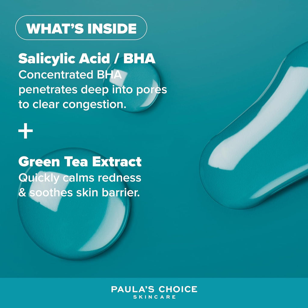 Paula's Choice SKIN PERFECTING 2% BHA Liquid Exfoliant - Face Exfoliating Peel Fights Blackheads & Enlarged Pores - for a Healthy Glow - with Salicylic Acid - Combination & Oily Skin - 30 ml