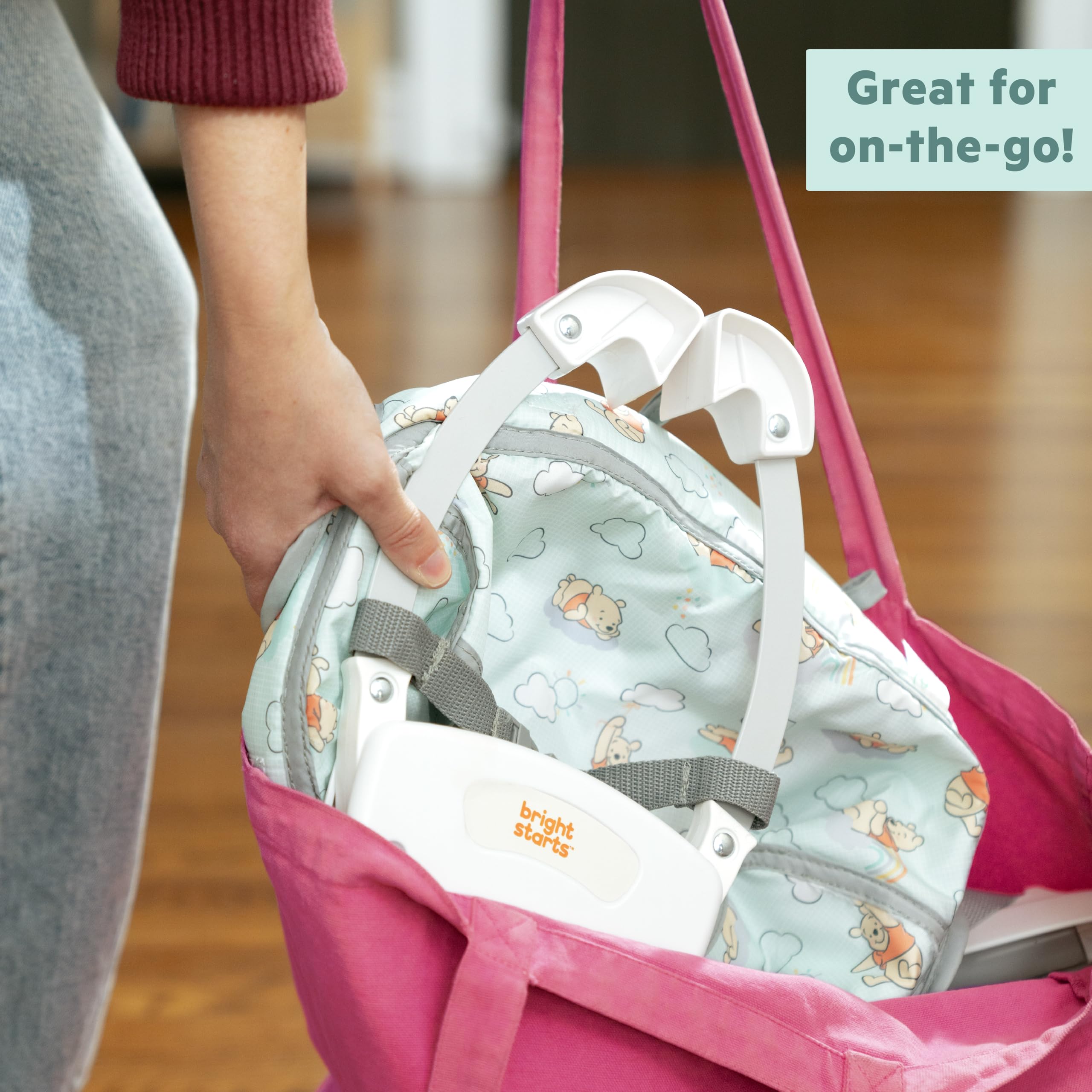 Bright Starts Playful Parade Door Jumper for Baby with Adjustable Strap, 6 Months and Up, Max Weight 26 lbs