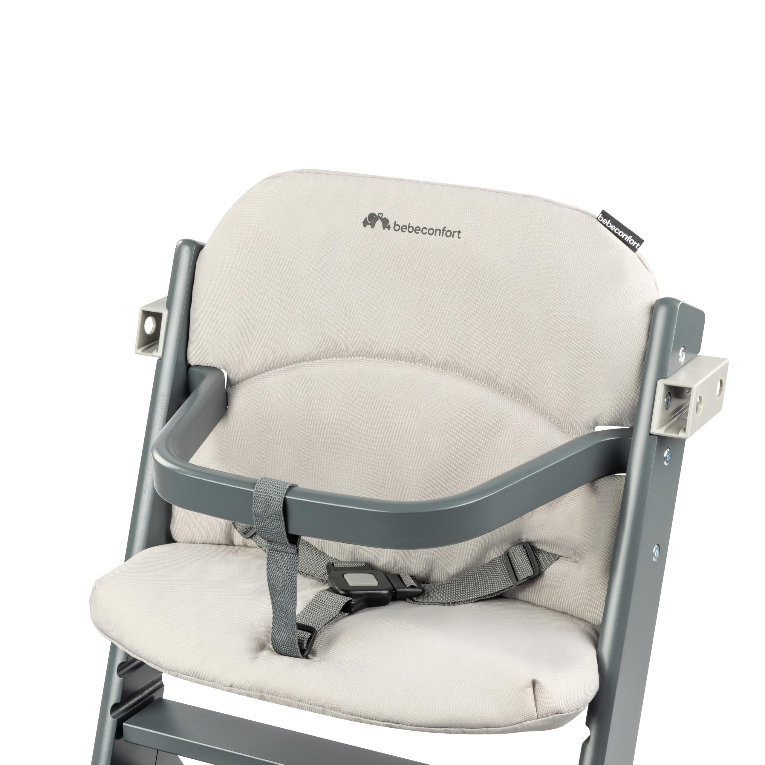 Bebeconfort Timba Evolutive Wooden High Chair, 6 Months-99 Years, Up to 110 kg, Baby High Chair, Removable Tray, Adjustable Seat & Footrest, 3-point Safety Harness, Fits Timba Baby, Natural Wood