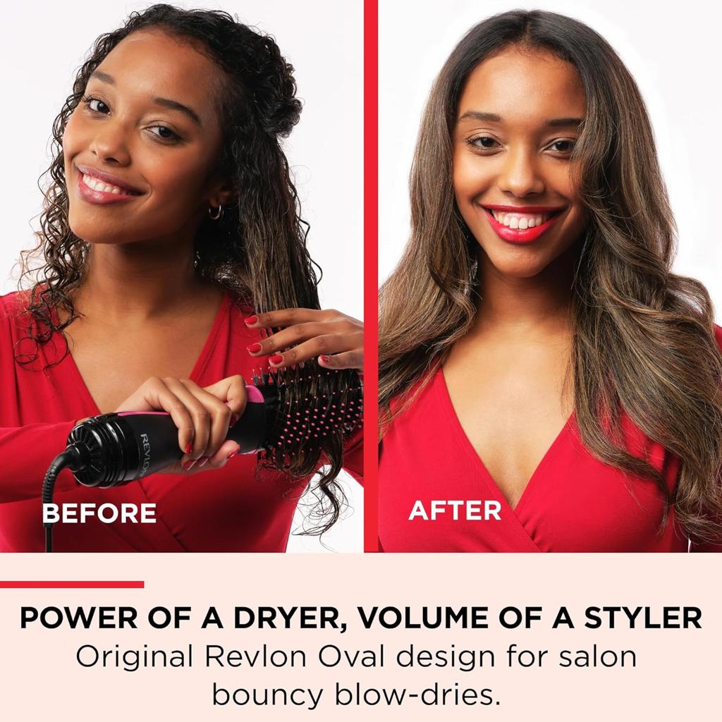 Revlon Salon One-Step Hair Dryer & Volumiser with Sectioning Comb Included (for mid to Long Hair, One-Step Technology, 2-in-1 Styling Tool, Ionic & Ceramic Technology) RVDR5222UKAMZ