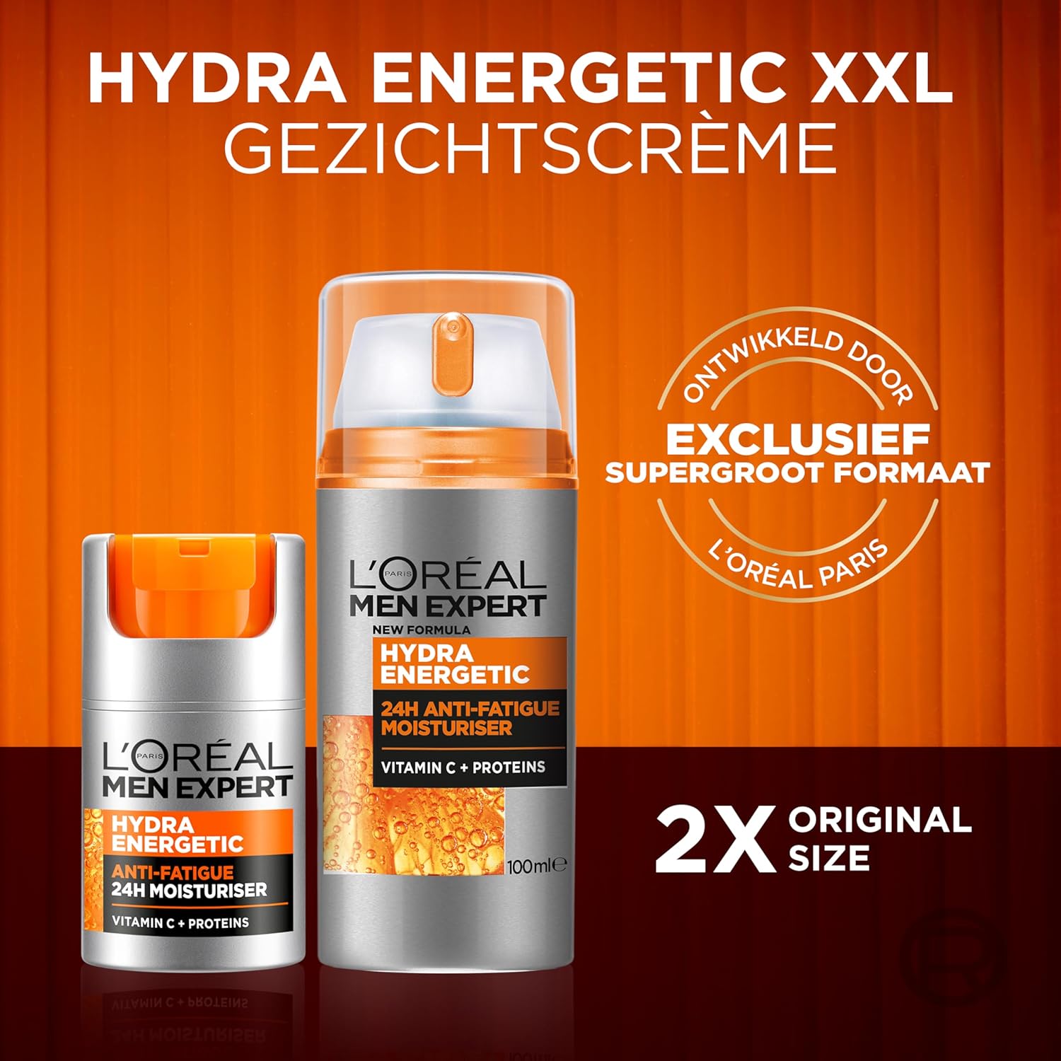 L'Oreal Men Expert Anti-Fatigue Moisturiser, Hydra Energetic Men's Moisturiser With Vitamin C*, Helps Fight Of Appearance of Dark Circles And Intensively Hydrates Skin, [100ml]