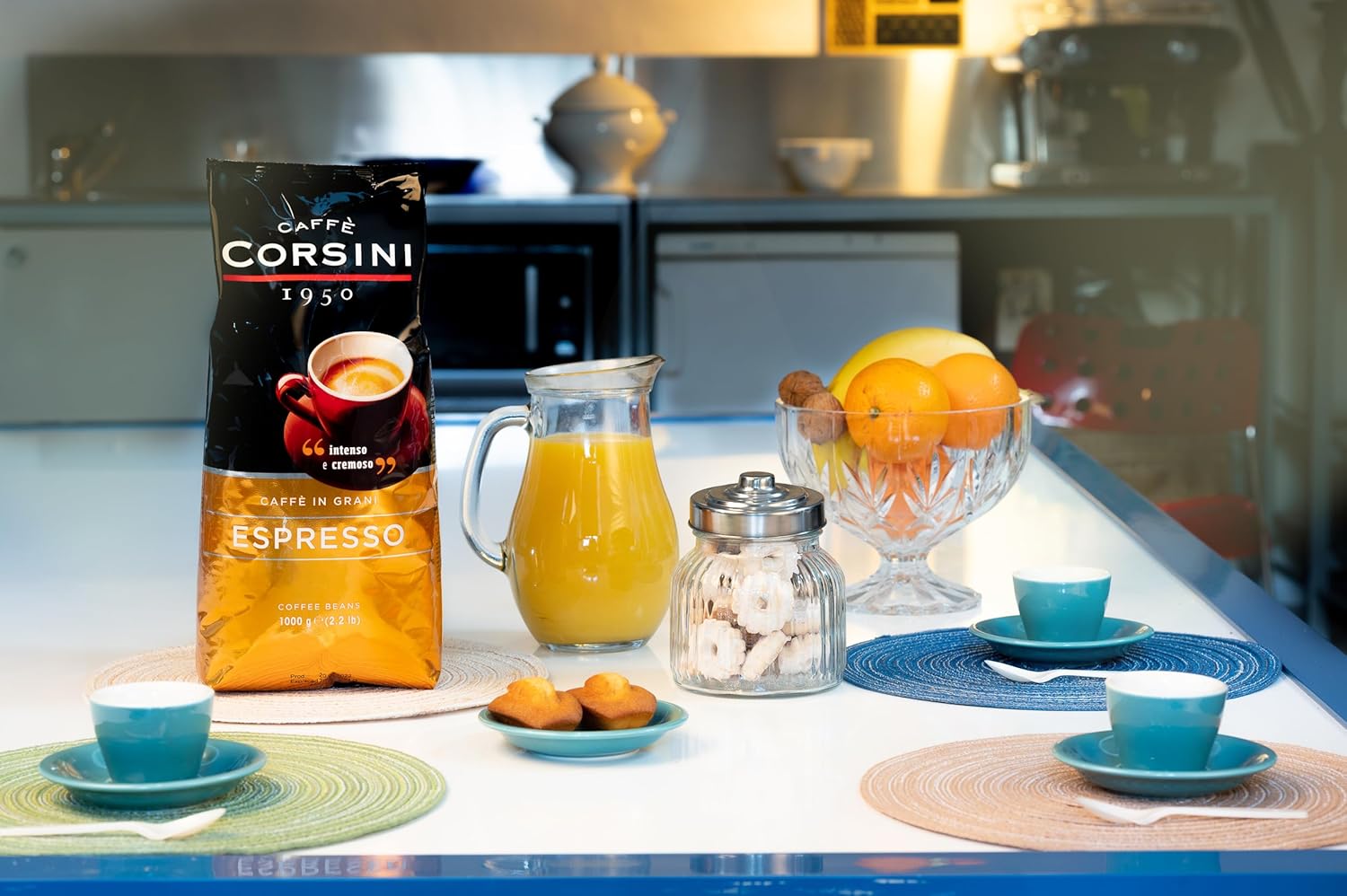 CAFFÈ CORSINI 1950 Caffè Corsini in Grani Espresso, 1 kg. Selection of coffee beans for a blend with intense and creamy flavour
