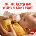 NUK Perfect Match Baby Bottles Set | 0-6+ Months | Adapts to Baby's Palate | 3 x Anti Colic Baby Bottles & Space Soother | BPA-Free | Disney Winnie the Pooh | 4 Count
