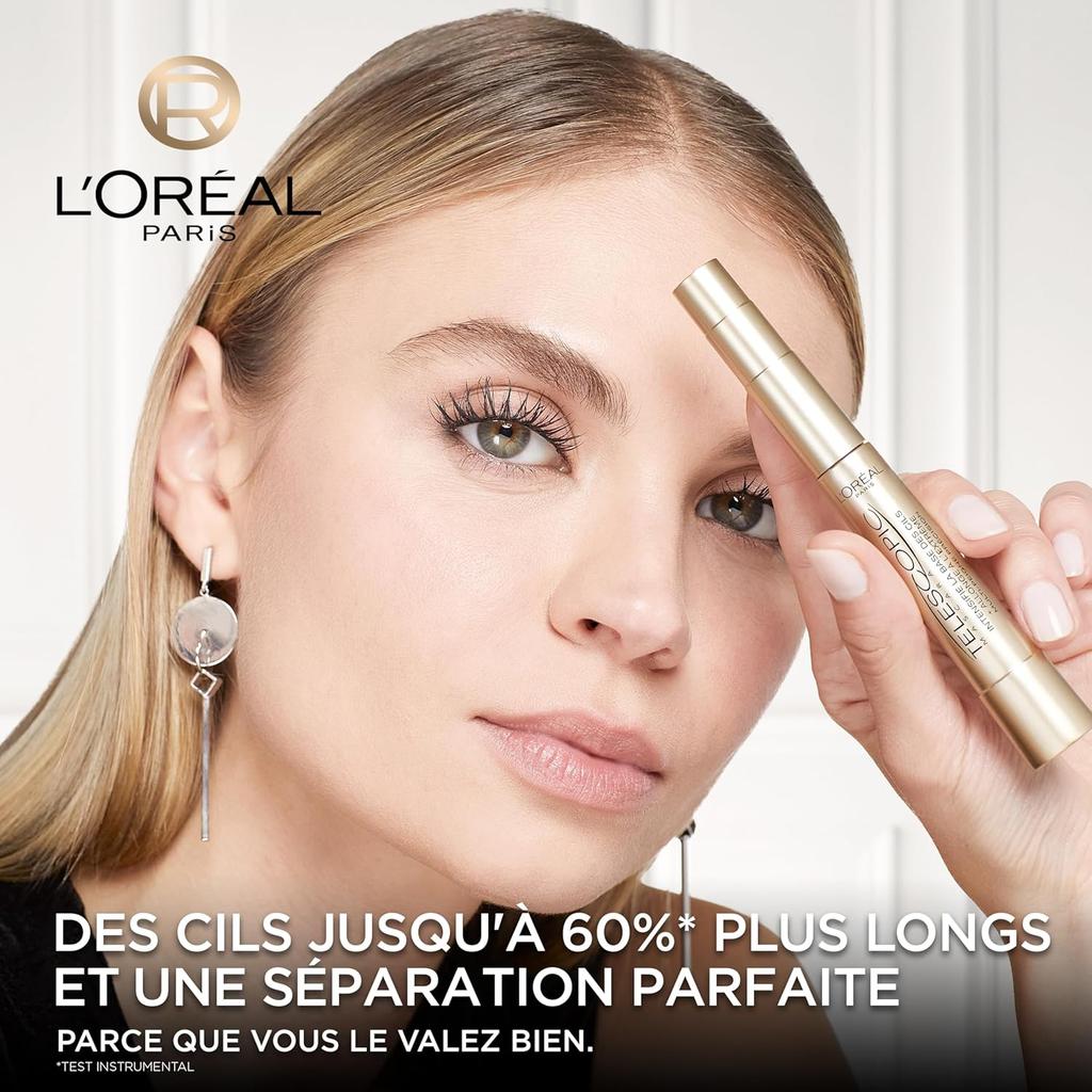 L'Oréal Paris Black Mascara for Precise Separated Eyelashes with Telescopic Length, False Lash Telescopic Gold Mascara, Black, 1 x 8 ml