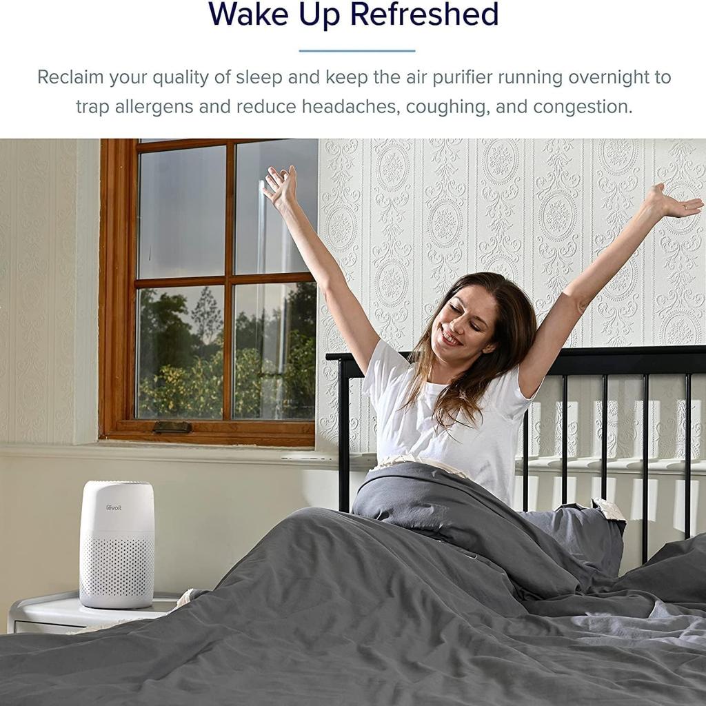 LEVOIT Air Purifier for Bedroom Home, Quiet HEPA Filter Cleaner with Fragrance Sponge & 3 Speed for Better Sleep, Air Frenshener, Allergies, Dust, Pet Dander, Odour, Smoke, Office, Desktop, Core Mini