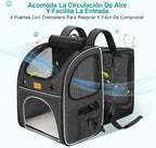 morpilot Pet Carrier Backpack, Morpilot Expandable & Foldable Cat Backpack Inner Safety Leash + Folding Dog Bowl, Waterproof and Durable Dog Backpack for Cats and Small Dogs up to 8 kg