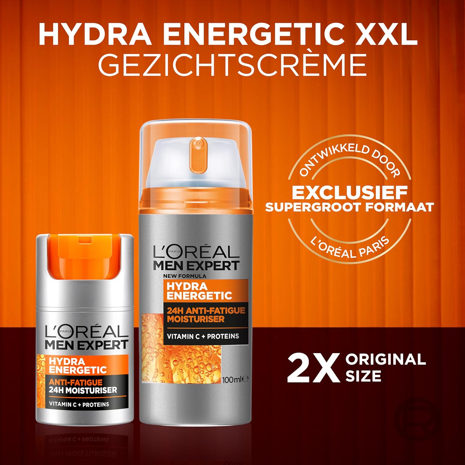 L'Oreal Men Expert Anti-Fatigue Moisturiser, Hydra Energetic Men's Moisturiser With Vitamin C*, Helps Fight Of Appearance of Dark Circles And Intensively Hydrates Skin, [100ml]