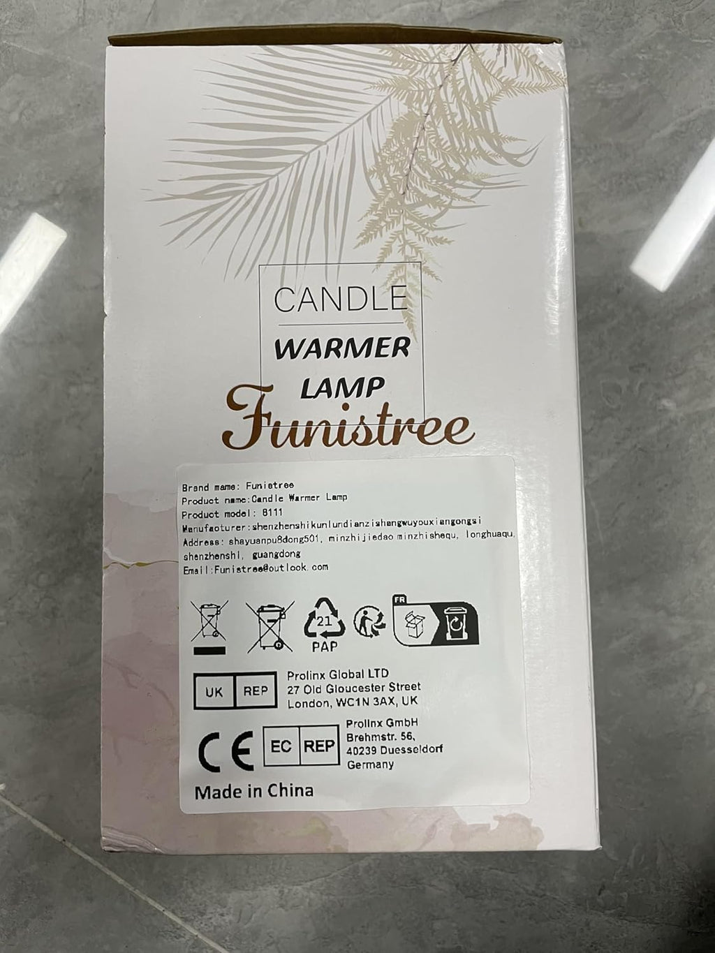 Funistree Candle Warmer Lamp with Dimmer & Timer – Gift for Women, Mum, Teacher – Thank You Birthday Presents – Pamper Graduation Gifts for Her - Candle Melter Heater with 2 Bulbs [Energy Class F]