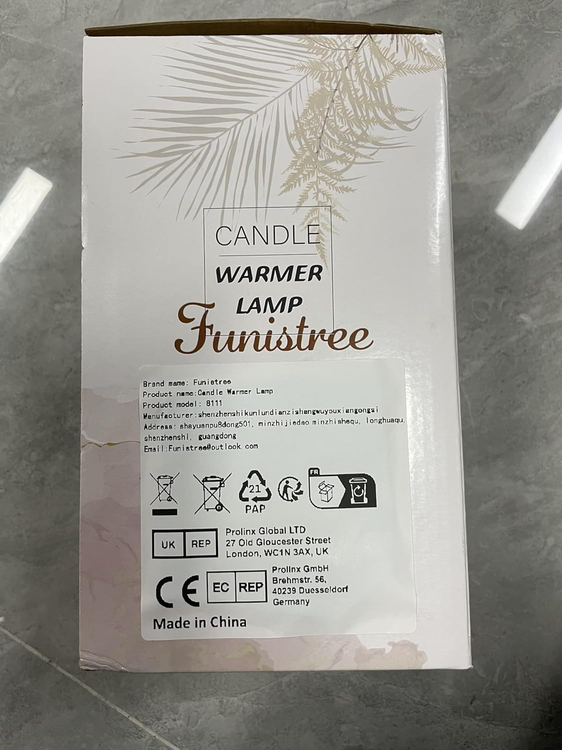 Funistree Candle Warmer Lamp with Dimmer & Timer – Gift for Women, Mum, Teacher – Thank You Birthday Presents – Pamper Graduation Gifts for Her - Candle Melter Heater with 2 Bulbs [Energy Class F]