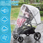 Universal Rain Cover for Pushchair Stroller, Pram Rain Cover with Window, Baby Buggy Cover Protect from Sun Dust Snow