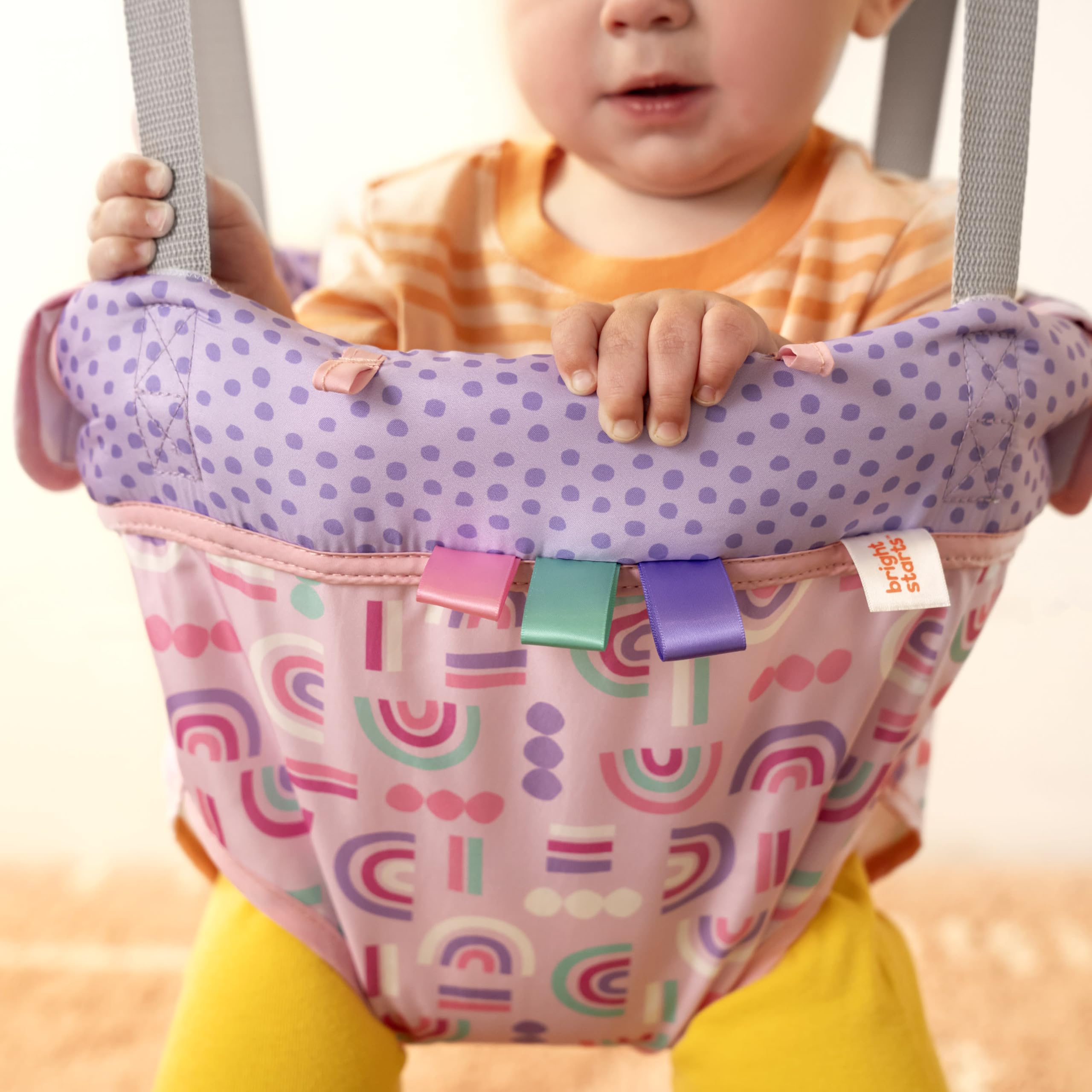 Bright Starts Playful Parade Door Jumper for Baby with Adjustable Strap, 6 Months and Up, Max Weight 26 lbs