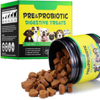 Probiotic for Dogs, Support of Dog Digestive Enzymes, Intestinal Health, Yeast Balance, Immune Supplement, Probiotic Treats, Suitable for All Ages and Breeds (120 Pieces)