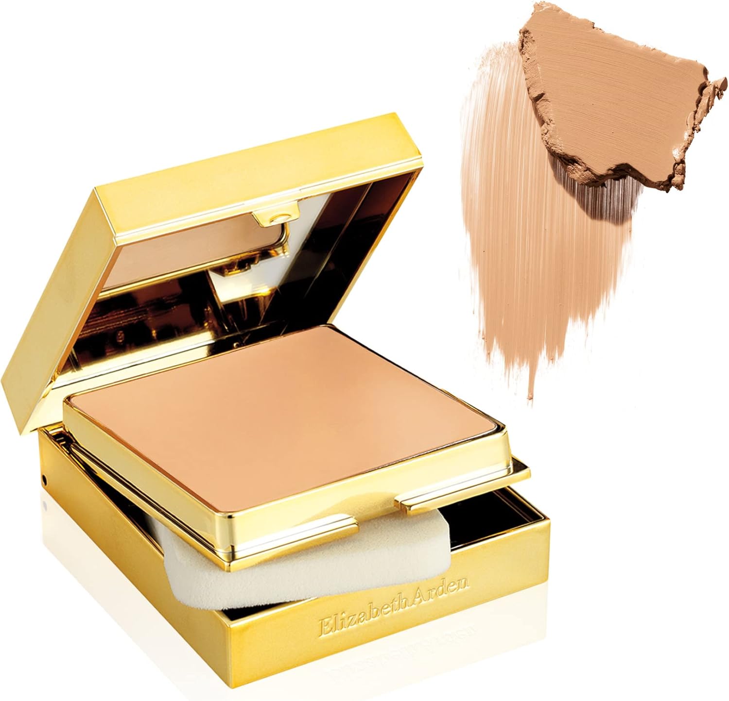 Elizabeth Arden Flawless Finish Sponge-On Cream Makeup in Honey Beige, 23g, Longwear Moisturizing Foundation, Medium-to-Full Coverage with Radiant Finish