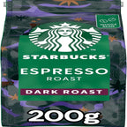 STARBUCKS Espresso Roast, Dark Roast, Whole Coffee Beans 200 g (Pack of 6)