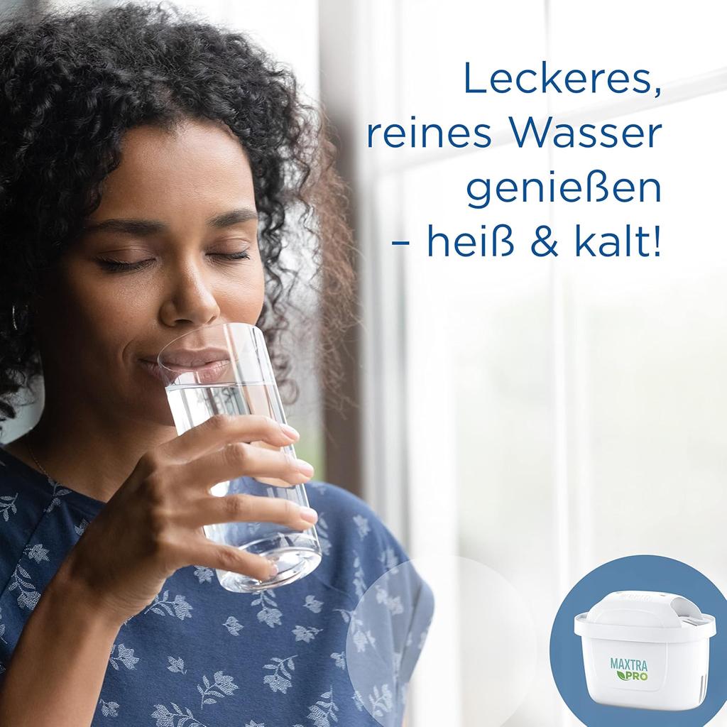 BRITA Marella Water Filter Jug White (2.4L) Starter Pack incl. 3x MAXTRA PRO All-in-1 cartridge - fridge-fitting jug with digital LTI and Flip-Lid - now in sustainable Smart Box packaging