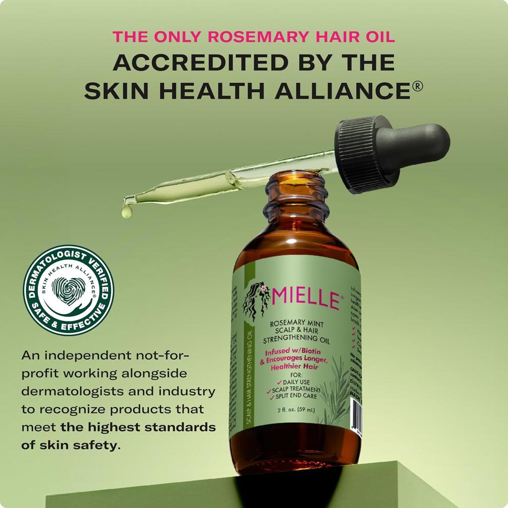 Honey Scalp & Hair Strengthening Oil, Rosemary & Mint for Healthy Hair Growth, 60ml