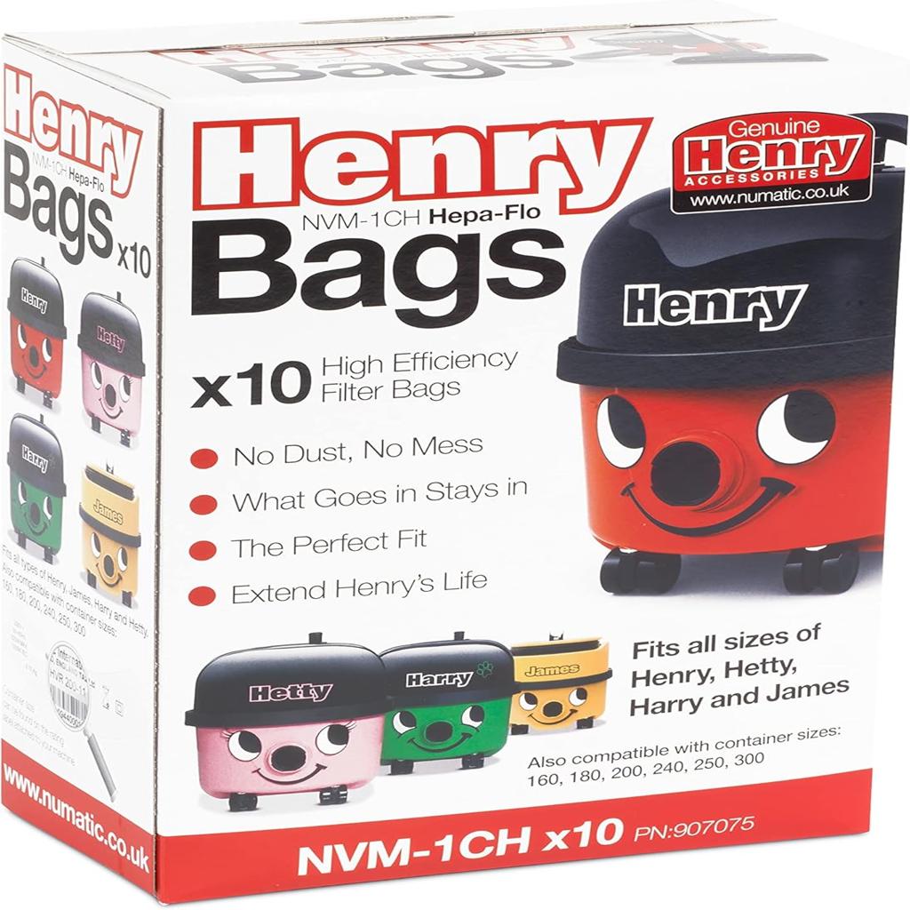 Henry NVM-1CH/907075 HepaFlo Vacuum Bags, White, 10 Count (Pack of 1)