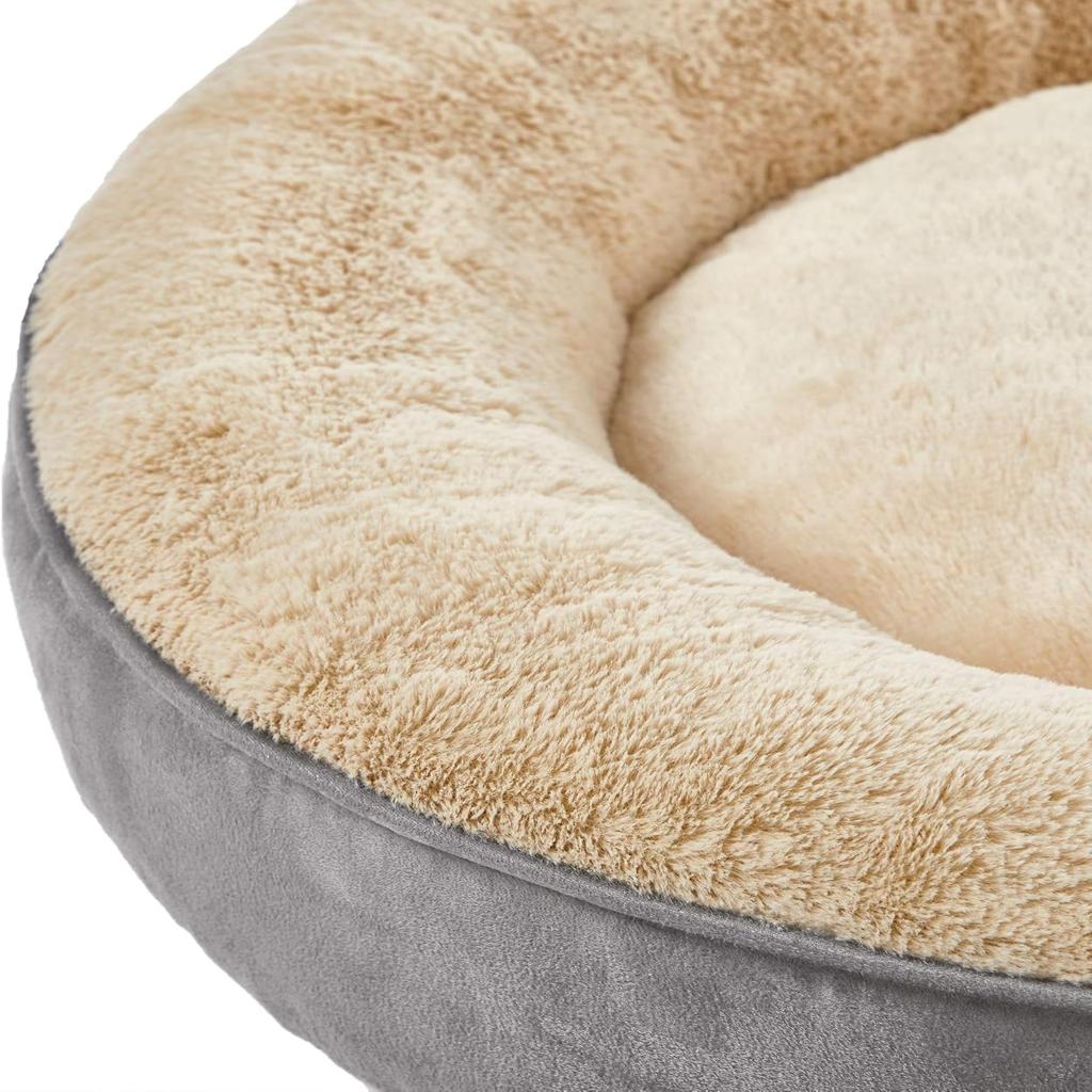 Feandrea PGW050G01 Doughnut Dog Bed/Cat Bed Diameter 50 cm Light Grey