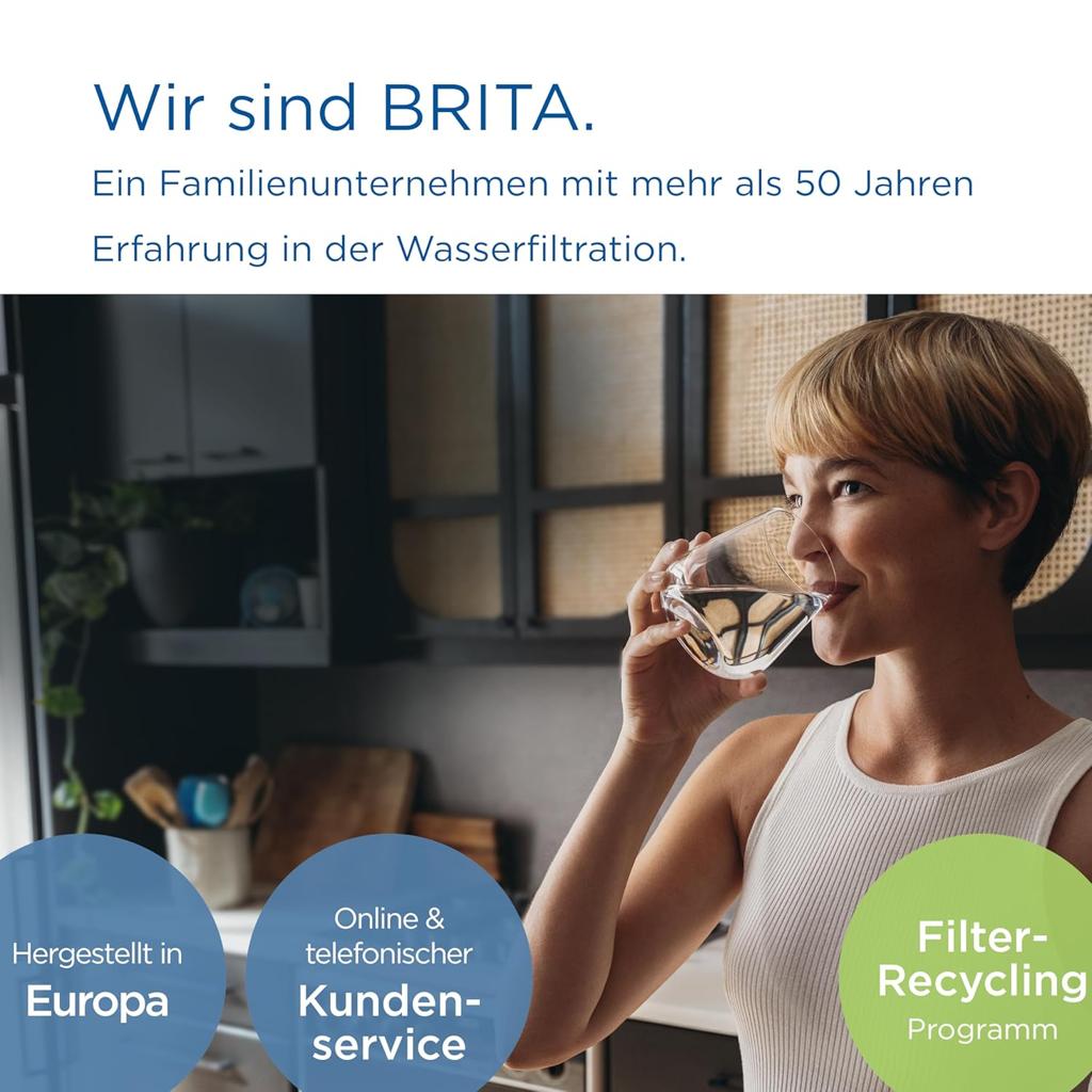 BRITA Marella Water Filter Jug White (2.4L) Starter Pack incl. 3x MAXTRA PRO All-in-1 cartridge - fridge-fitting jug with digital LTI and Flip-Lid - now in sustainable Smart Box packaging