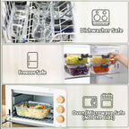 M Mcirco [10-Pack]Glass Meal Prep Containers -Mcirco Food Storage Containers With Lifetime Lasting Snap Locking Lids, Airtight Lunch Containers, Microwave, Oven, Freezer And Dishwasher