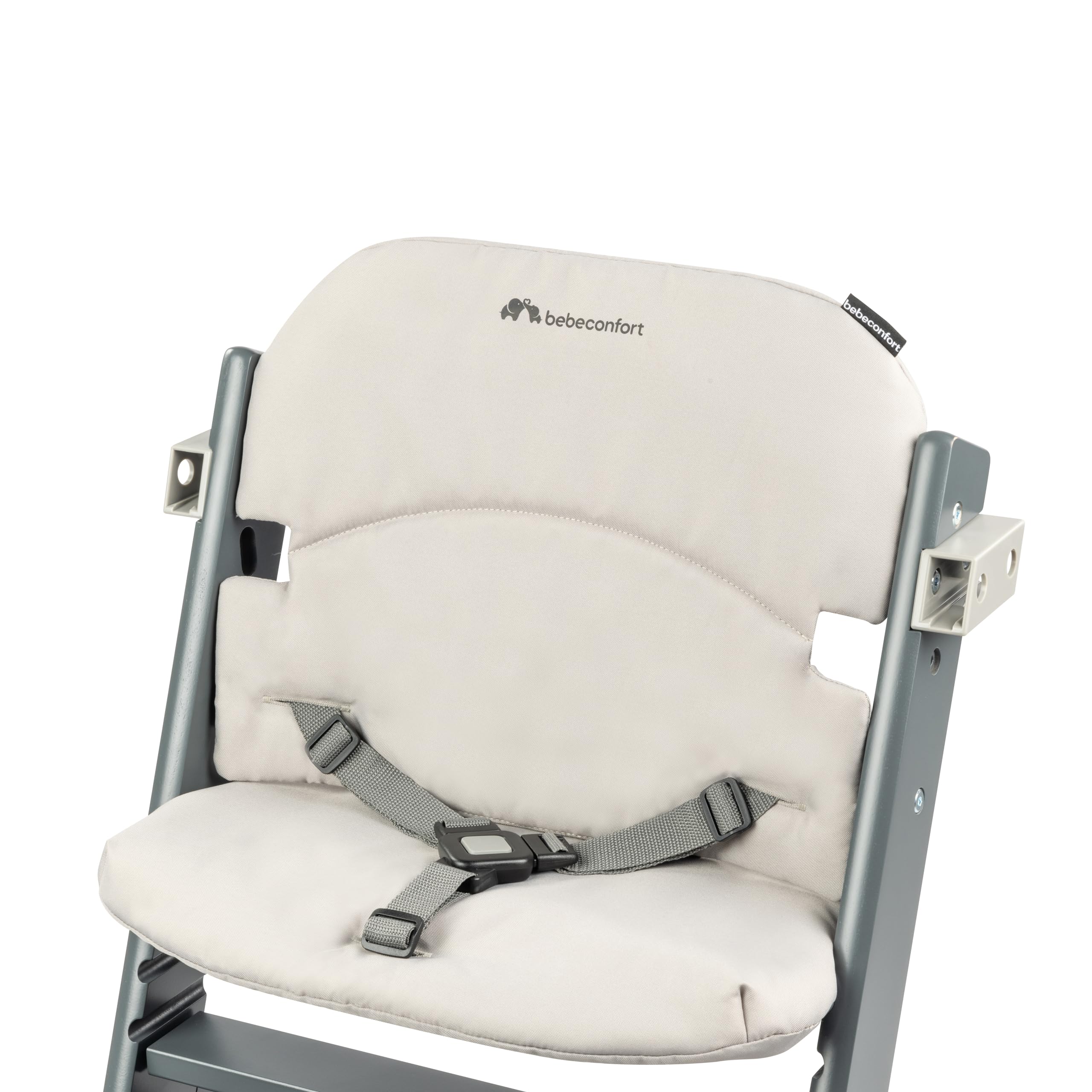 Bebeconfort Timba Evolutive Wooden High Chair, 6 Months-99 Years, Up to 110 kg, Baby High Chair, Removable Tray, Adjustable Seat & Footrest, 3-point Safety Harness, Fits Timba Baby, Natural Wood