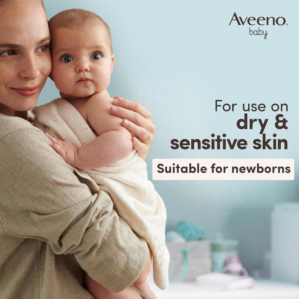 Aveeno Baby Daily Care Wipes Sensitive Skin Cleanse Gently And Efficiently Baby Essentials, White, Pack Of 12 (864 Wipes In Total)