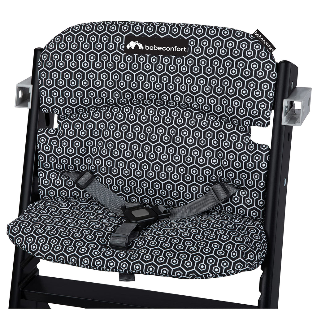 Bebeconfort Timba Evolutive Wooden High Chair, 6 Months-99 Years, Up to 110 kg, Baby High Chair, Removable Tray, Adjustable Seat & Footrest, 3-point Safety Harness, Fits Timba Baby, Natural Wood