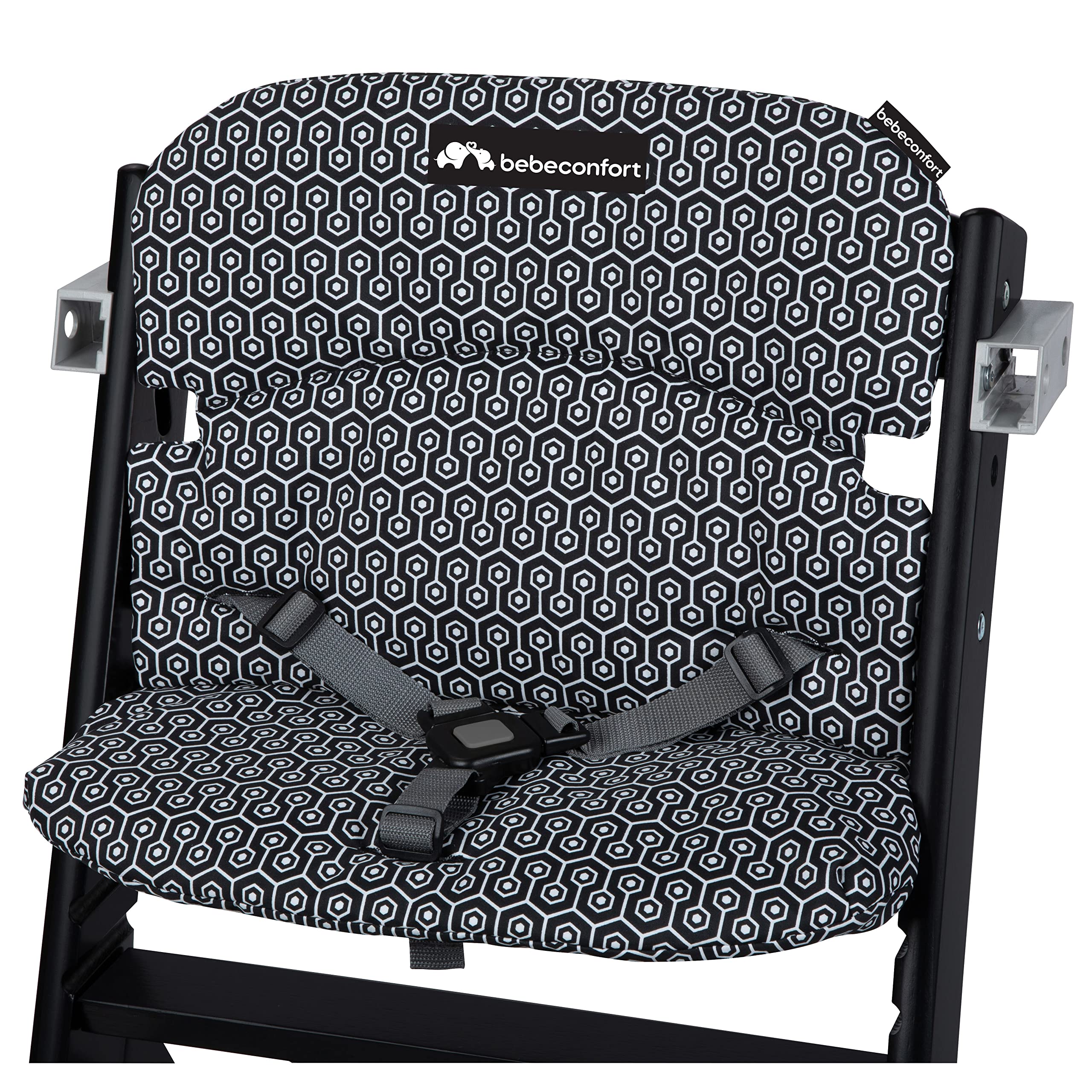 Bebeconfort Timba Evolutive Wooden High Chair, 6 Months-99 Years, Up to 110 kg, Baby High Chair, Removable Tray, Adjustable Seat & Footrest, 3-point Safety Harness, Fits Timba Baby, Natural Wood
