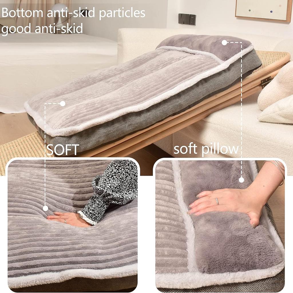 WINDRACING Dog Bed for Medium Dogs, Dog Mattress with Pillow for Crate Kennel, Sofa Dog Bed, Super Soft pet Bed for Large, Small Dogs Breeds,pet Bed