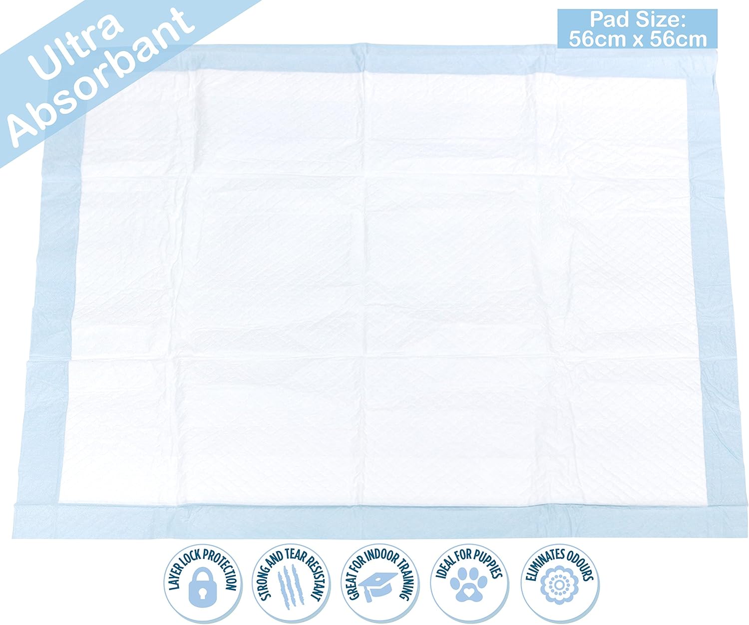 Good Boy Ultra Absorbent Dog Training Pads, white,Medium