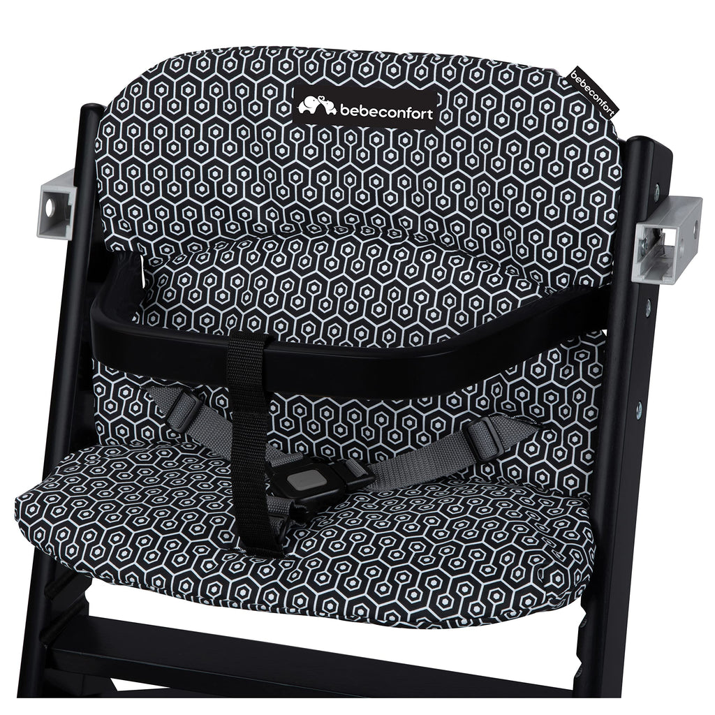 Bebeconfort Timba Evolutive Wooden High Chair, 6 Months-99 Years, Up to 110 kg, Baby High Chair, Removable Tray, Adjustable Seat & Footrest, 3-point Safety Harness, Fits Timba Baby, Natural Wood
