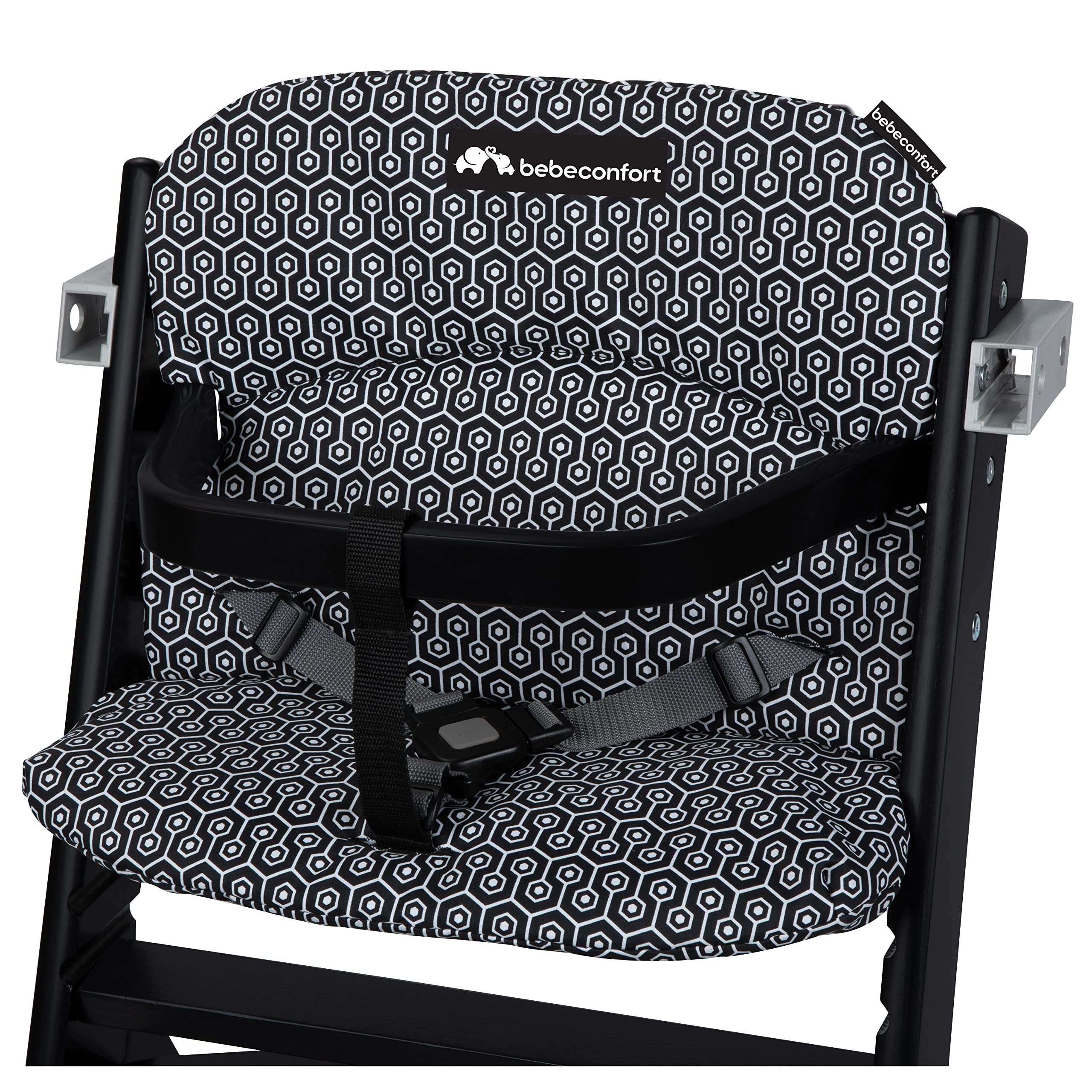 Bebeconfort Timba Evolutive Wooden High Chair, 6 Months-99 Years, Up to 110 kg, Baby High Chair, Removable Tray, Adjustable Seat & Footrest, 3-point Safety Harness, Fits Timba Baby, Natural Wood