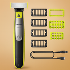 Philips OneBlade 360 Authentic Face & Body Electric Beard Trimmer, Shaver and Body Groomer, 3X 360 Blades, 4X Stubble Comb (1,2,3,5mm), 1x Body Kit, QP2834/31